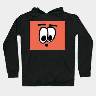 Orange Surprised Eyes Hoodie